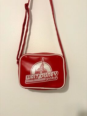 Disney Red Pouch with White Walt Disney World Print